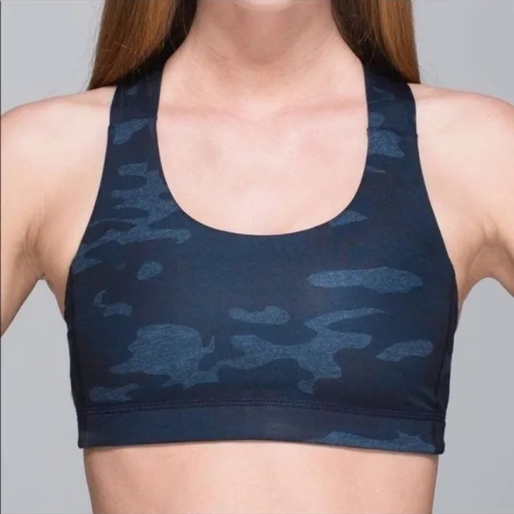 Lululemon All Sport Bra Blue Camo - Picture 1 of 5